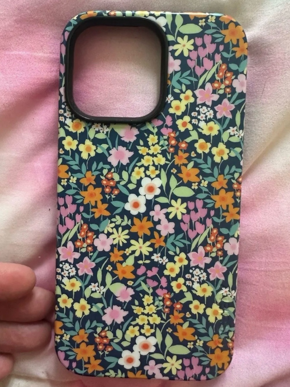 CASETiFY iPhone 14 Pro Max Floral Pattern Navy Phone Case - Multi-Color